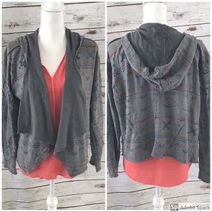 💚Aztec Cascading Hooded Cardigan